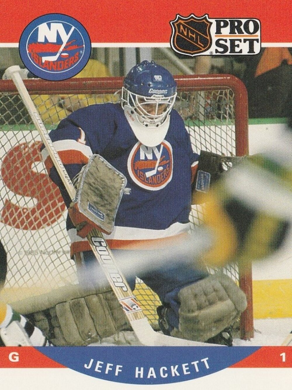 Jeff Hackett - 1990 Pro Set Hockey Card